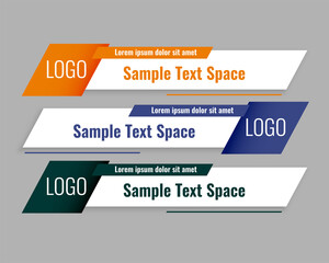 Wall Mural - modern style lower third banners template set