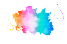 Vibrant Colors Watercolor Stain Texture Background Design