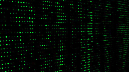 Leinwandbilder - Matrix abstract glitch green background. Abstract green vector illustration.