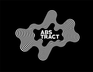 Wall Mural - abstract line art banner and poster with space of your text, vector illustration design.