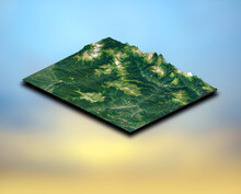3D Isometric Landscape Terrain