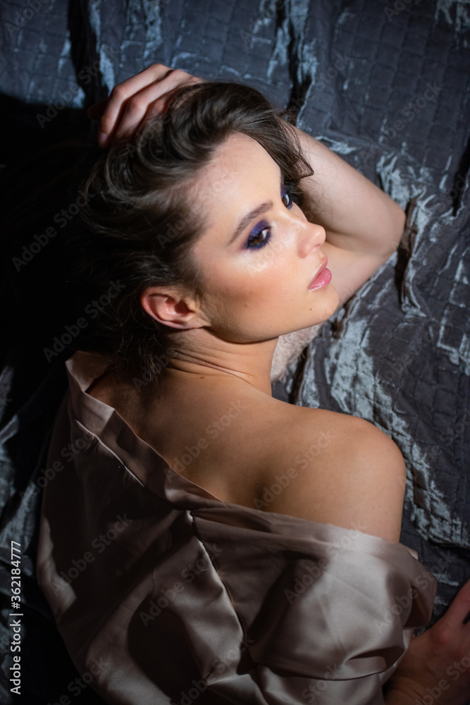 sexy woman on bed beauty young erotic body naked model underwear Stock Photo Adobe Stock