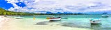 Fototapeta Na sufit - Best beaches of Mauritius island - Mont Choisy in norther part