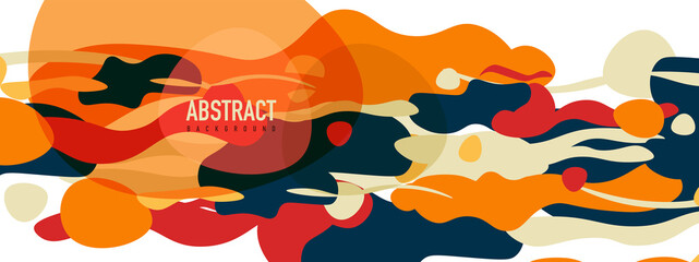 Trendy liquid style shapes abstract design, dynamic vector background for placards, brochures, posters, web landing pages, covers or banners