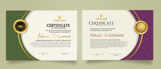 Wall Mural - Set modern certificate template.
