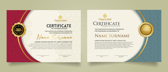 Wall Mural - Set modern certificate template.