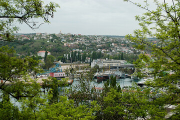 Wall Mural - houses on the river