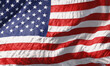 Background made of American flag waving in the wind. 3D