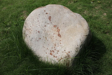 stone on the grass