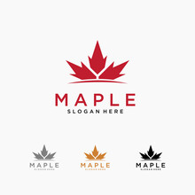 Maple Leaf Canada Logo Design Vector