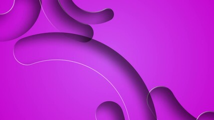 Poster - Background with spiral circles with the effect of twisting and untwisting. Purple rings 3D animation.