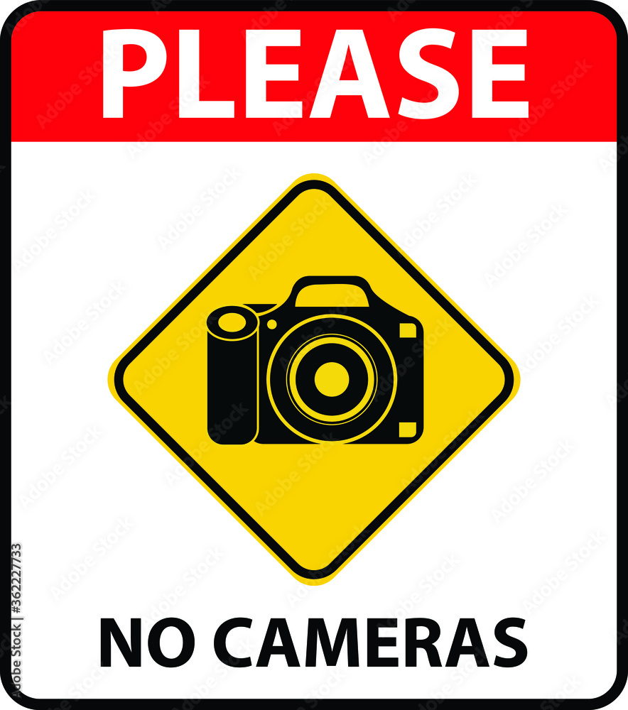NO CAMERAS NO PHOTOS VIDEOS ALLOWED BANNED PROHIBITED NOTICE WARNING ...
