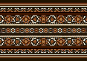 Gorgeous Antique Style Geometric Wood Mosaic Background