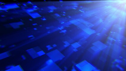 Poster - 3d rendering of technology and data processing. Computer generated modern information backdrop