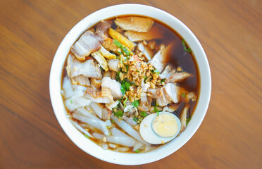 Crunchy Pork Soup Noodle (or Guay Jub in Thai), a Thai-style Noodle