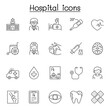 © Puckung - Hospital icons set in thin line style