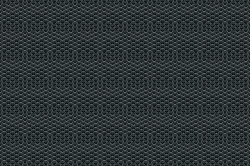 Poster - Abstract vector texture of scales. Black vector seamless pattern. Background consisting of black hexagons. 