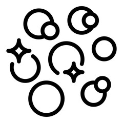 Poster - Soap bubbles icon. Outline soap bubbles vector icon for web design isolated on white background