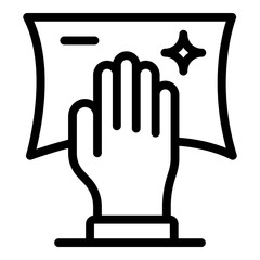 Poster - Clear hand icon. Outline clear hand vector icon for web design isolated on white background