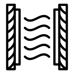 Poster - Sound waves icon. Outline sound waves vector icon for web design isolated on white background