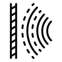 Poster - Audio signal icon. Outline audio signal vector icon for web design isolated on white background