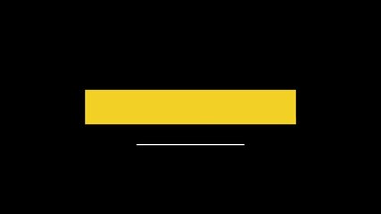 Poster - Original nimated lower third for titles at black background. Orange color. Set animation for titles. Place over media file and add text. Lower thirds can be used in television news production