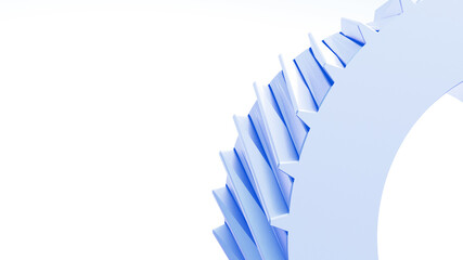 Poster - 3d illustration gear, mechanical background, wallpaper with empty space, copy space for logo or text.