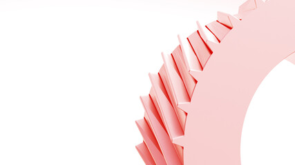 Poster - 3d illustration gear, mechanical background, wallpaper with empty space, copy space for logo or text.