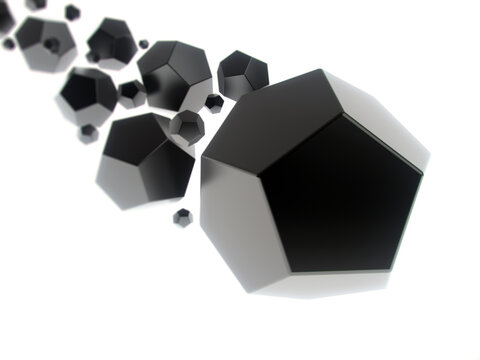 Geometrical background with abstract black shapes and space for text
