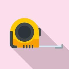 Poster - Measurement tape icon. Flat illustration of measurement tape vector icon for web design