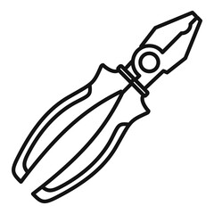 Poster - Construction pliers icon. Outline construction pliers vector icon for web design isolated on white background