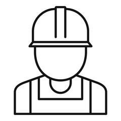 Poster - reconstruction worker icon. outline reconstruction worker vector icon for web design isolated on whi