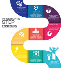 Infographic Step For Success Business Concept Vector