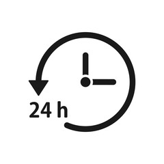 Poster - Vector 24 hours icon on white background