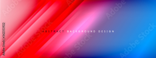 Cuadros en Lienzo Motion concept neon shiny lines on liquid color gradients abstract backgrounds