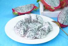 Dragon Fruit, Round Fruit, Red, White Or Red Inside Shell