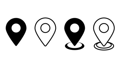 Poster - location icon vector. set location pointer isolated on white background.