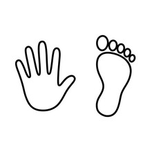 Hand And Foot Print Outline
