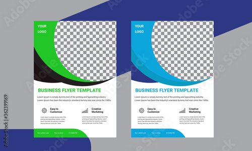 Cuadros en Lienzo flyer design template vector design. Layout template in A4 size