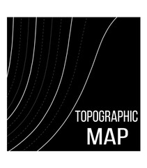 Poster - Topographic map background. Line topographic map contour background. Abstract vector illustration.