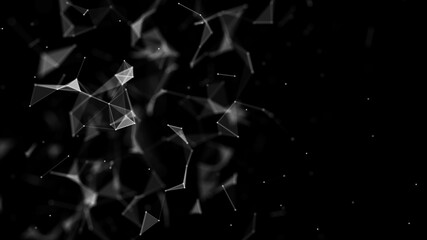 Poster - Plexus effect. Connection technology background. Abstract background polygonal. Polygon modern pattern. 3D network evolving.