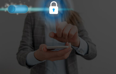 Aufkleber - graphics padlock for web data information security application system