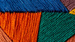 Closeup of colorful stitching