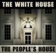 The White House with the words The White House, The People's House.  3D Illustration