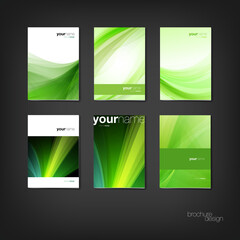 Wall Mural - set of vector brochure cover designs