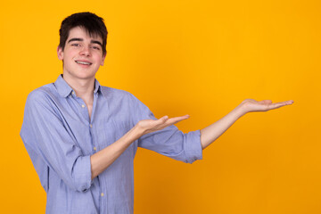 Poster - young male teenager isolated on background