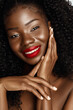 © Beauty Agent Studio - Beautiful model with curly hair and perfect skin .Clouse up beauty fashion portrait of African American young woman.