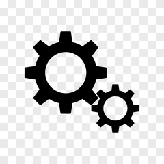 Poster - setting internet gears icon in checkerboard bg. internet flat icon symbol for applications.