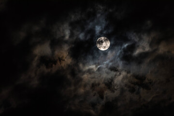 full moon in the night sky