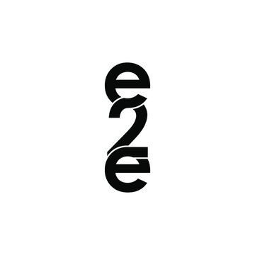 e2e letter original monogram logo design